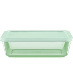 Pyrex? Simply Store? Tinted 6-cup Rectangle Storage with Green Plastic Lid