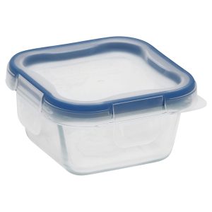 Snapware? Total Solution? Pyrex? Glass 1-cup Square Food Storage with Plastic Lid