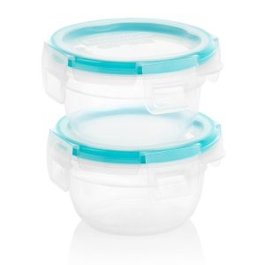 Snapware? Total Solution? 2-pack Plastic Food Storage Container Set with Aqua Lids