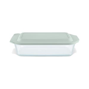 Pyrex® Deep 9 x 13 Rectangular Glass Baking Dish with Sage Green Lid