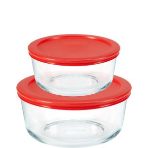 Pyrex Simply Store 4-piece Round Glass Storage Set