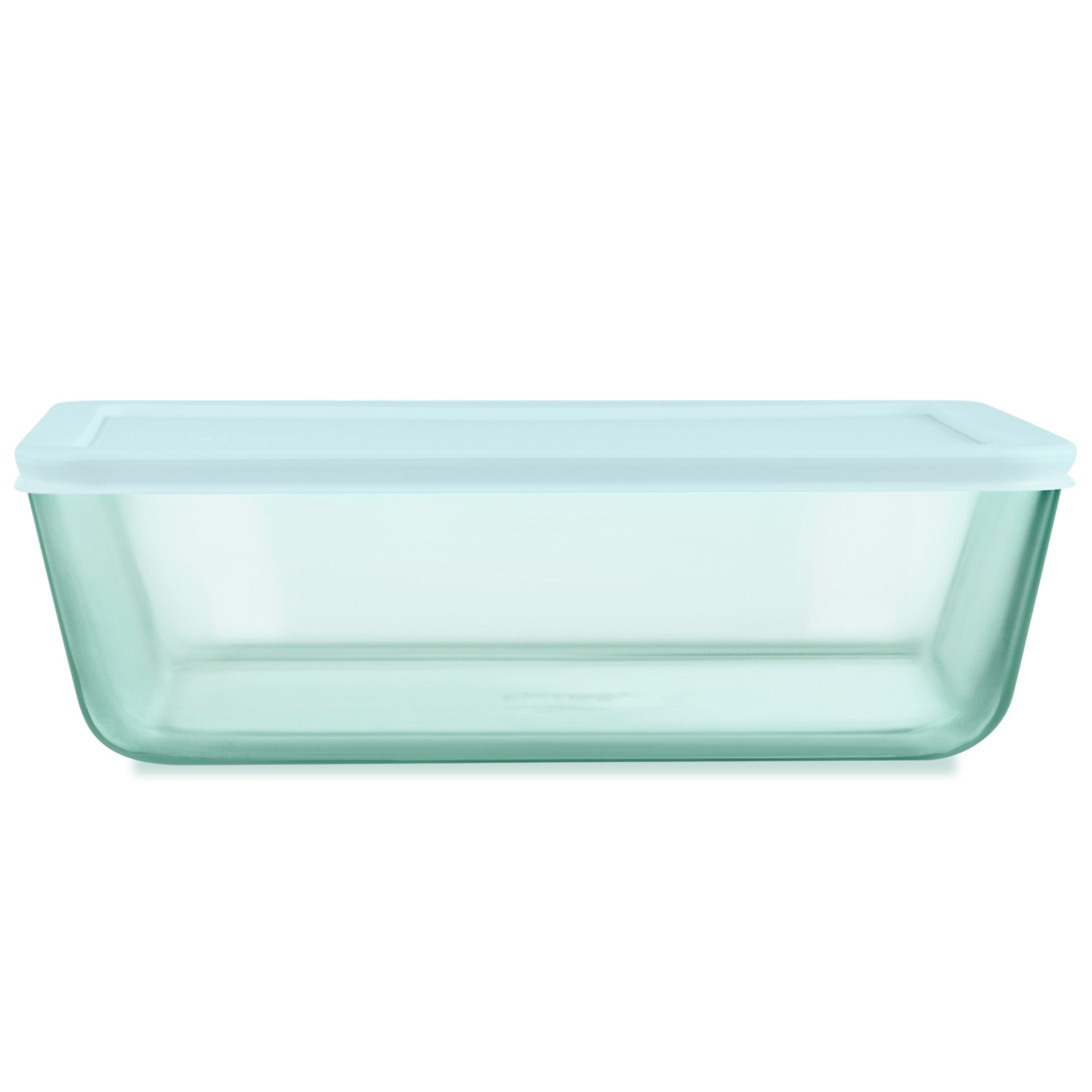 Pyrex? Simply Store? Tinted Glass 11-cup Rectangle Storage Container with Lid. Aqua