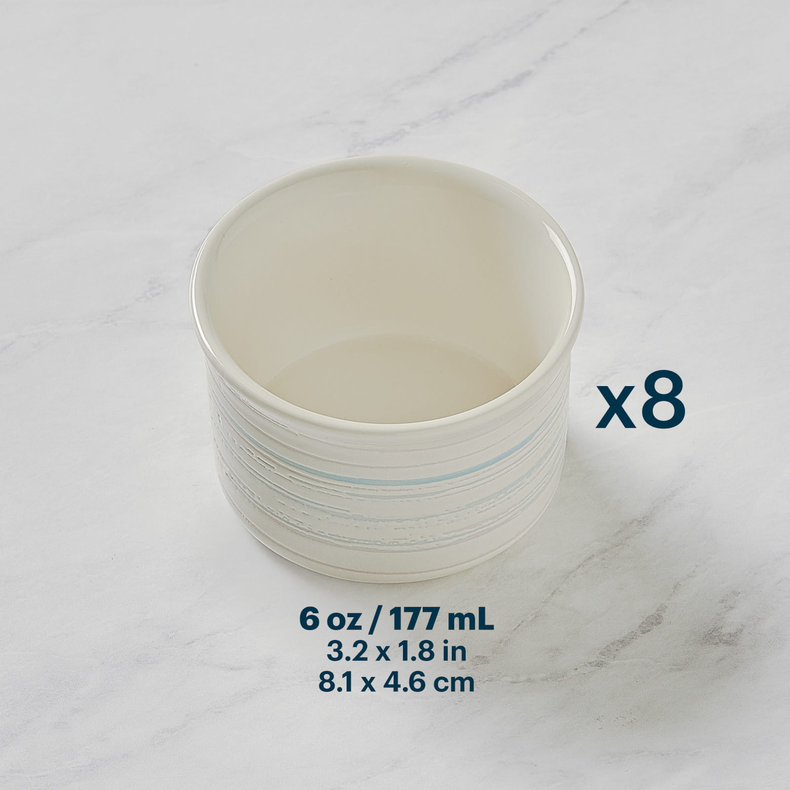 Pyrex? 8-Piece 6-ounce Ceramic Ramekin Set - Image 3