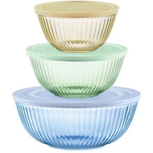 Pyrex Colors Sculpted Tinted 6-piece Mixing Bowl Set