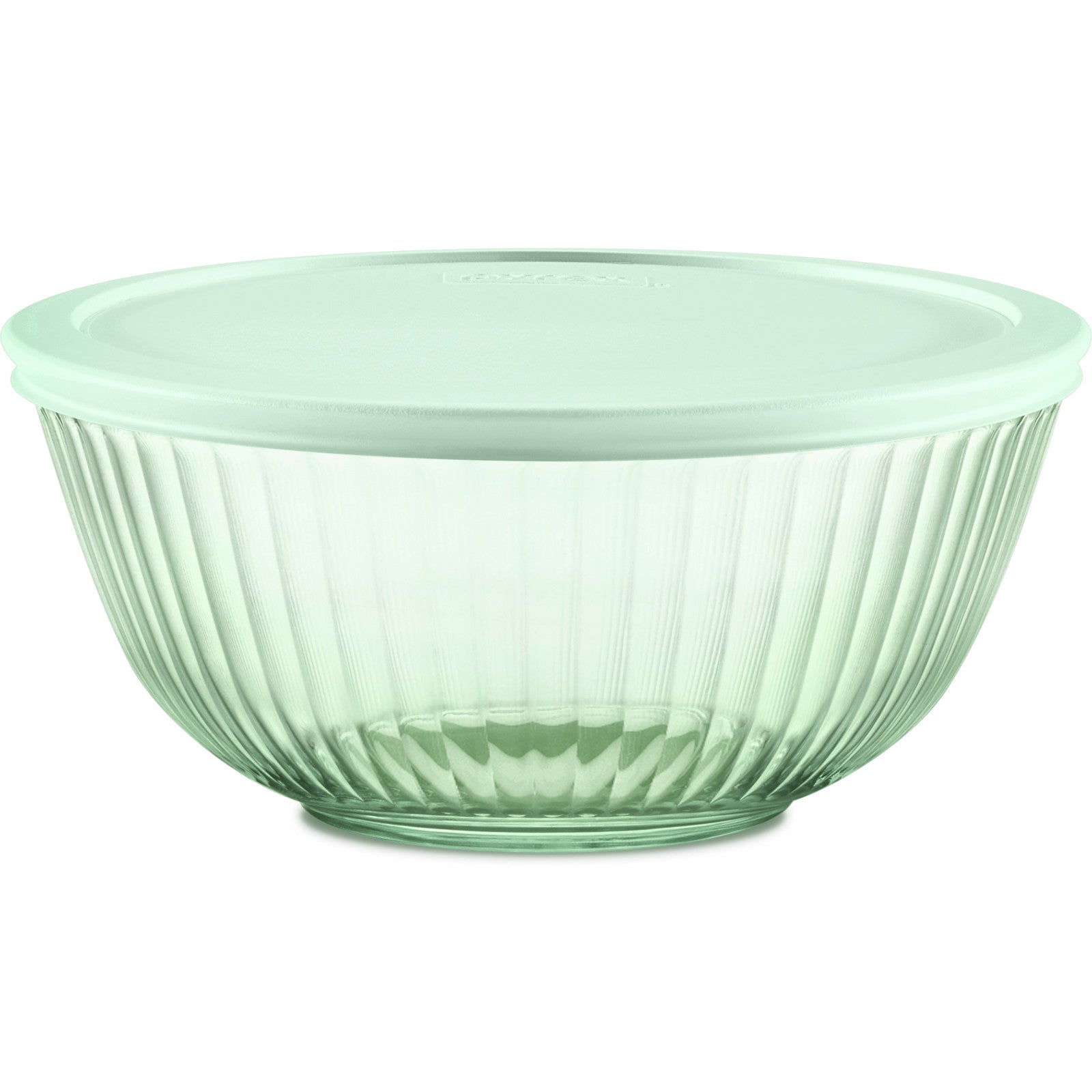 Pyrex Colors Sculpted Tinted 2.3-quart Mixing Bowl with Lid. Green