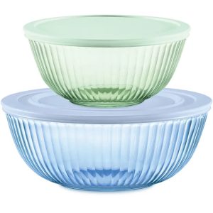 Pyrex Colors Sculpted Tinted 4-piece Mixing Bowl Set