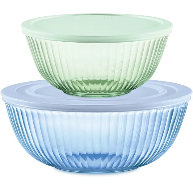 Pyrex Colors Sculpted Tinted 4-piece Mixing Bowl Set