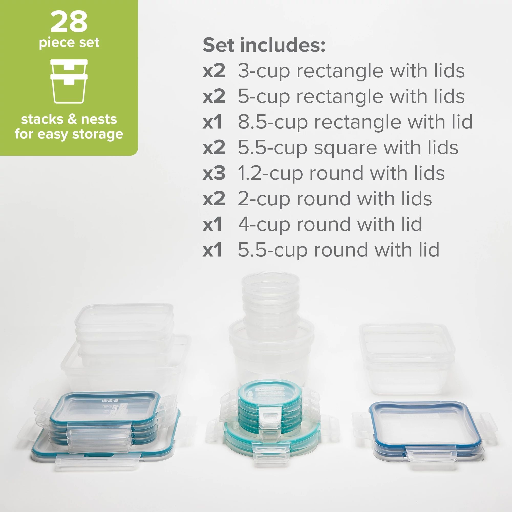 Snapware Total Solution 28-piece Plastic Storage Set - Image 3