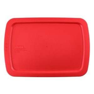 Pyrex Red Lid for Easy Grab 3-quart Rectangular Glass Baking Dish