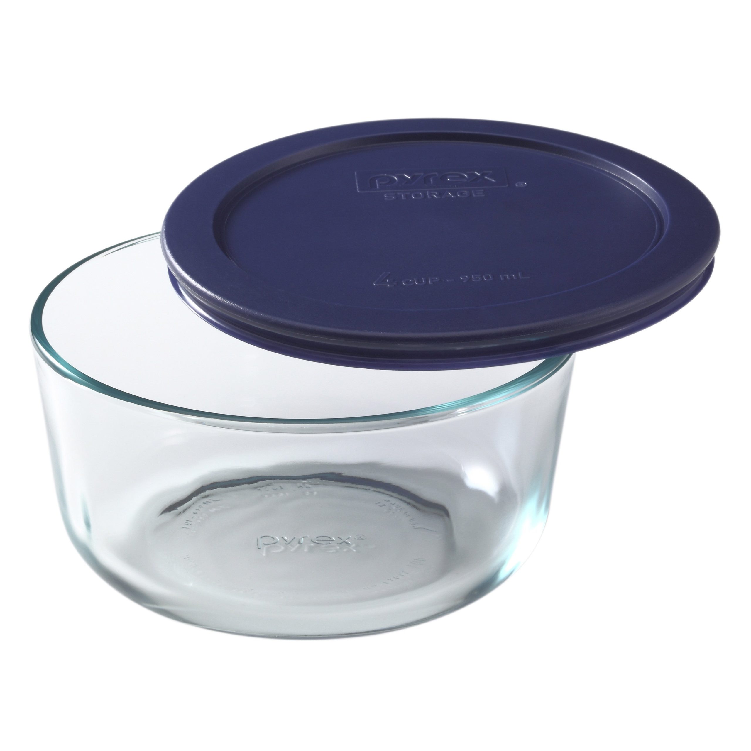 Pyrex? Simply Store? 4-cup Glass Food Storage Container with Blue Lid