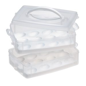 Snapware Snap ‘N Stack 2-Layer Food Storage Container with Egg Holder Trays